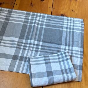 BROOKS BROTHERS *Standard* Set/2 Flannel Cotton Gray White Check Print